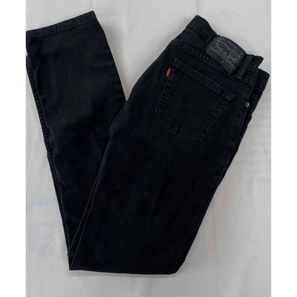 Levis 511 Mens 29x31 (Actual) Black Stretch Slim Fit 5 Pocket Design Denim Jeans